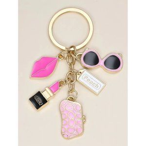 Pink Lipstick Charm Keychain